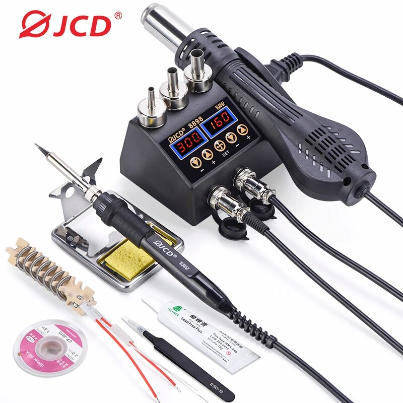 Smd Rework Station Hot Air Soldering 2 In 1 - JCD 8898 lehimleme İstasyonu 750W 2