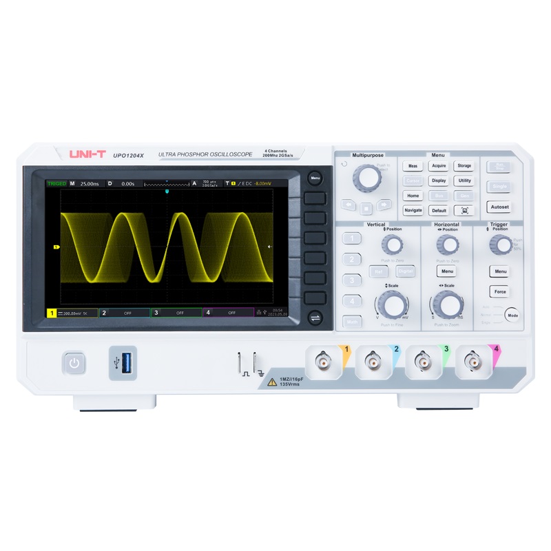 Digital Storage Oscilloscope 4 Channel 100Mhz - UNI-T UPO1104X 100MHz Dijital Osiloskop 4