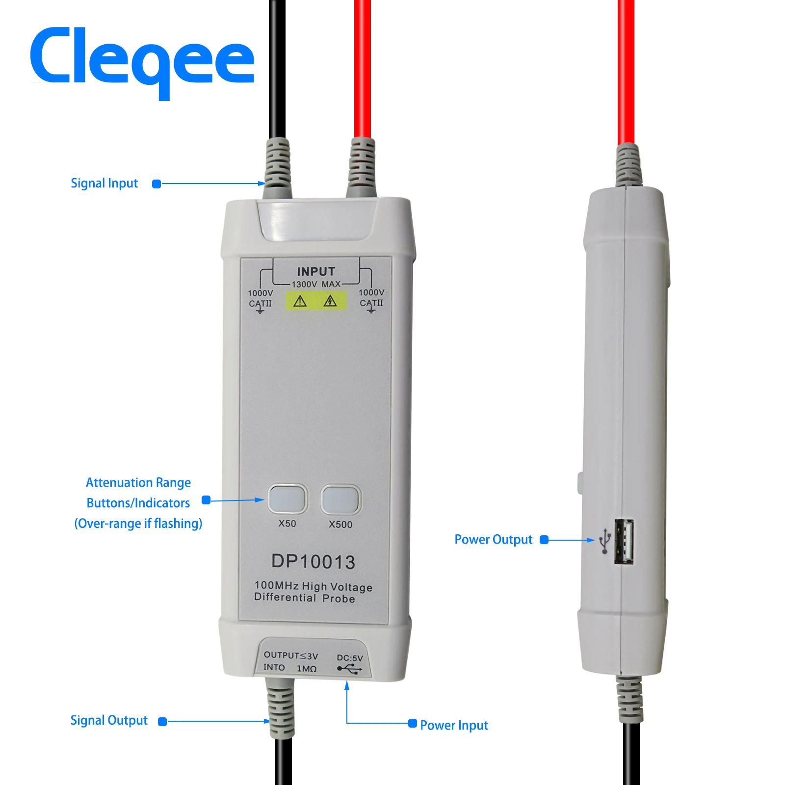 High Voltage Differential Probe 100Mhz 1300V - Cleqee 1300V 100MHz Yüksek Gerilim Osiloskop