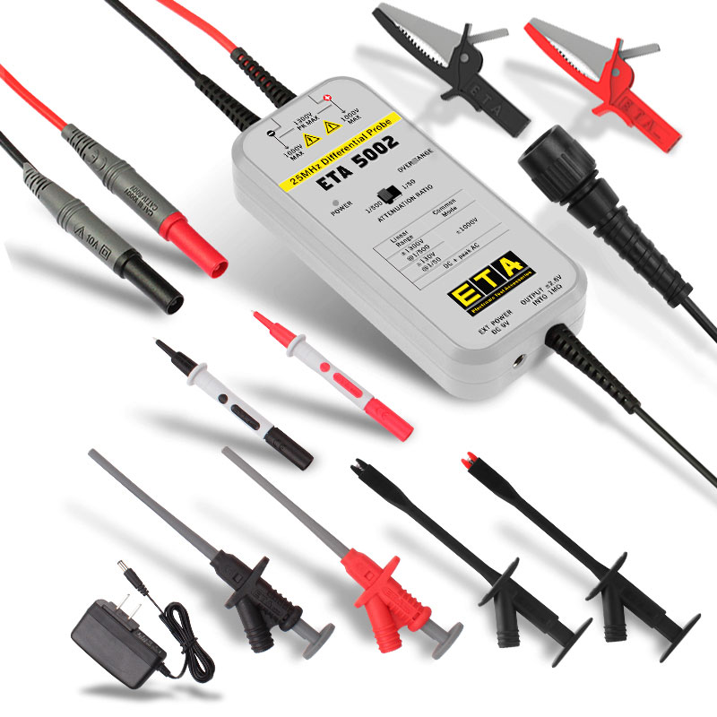 High Voltage Differential Probe 100Mhz 1300V - Miyee ETA5002/ETA5010/ETA5026 Yüksek Voltaj Diferansiyel Probu