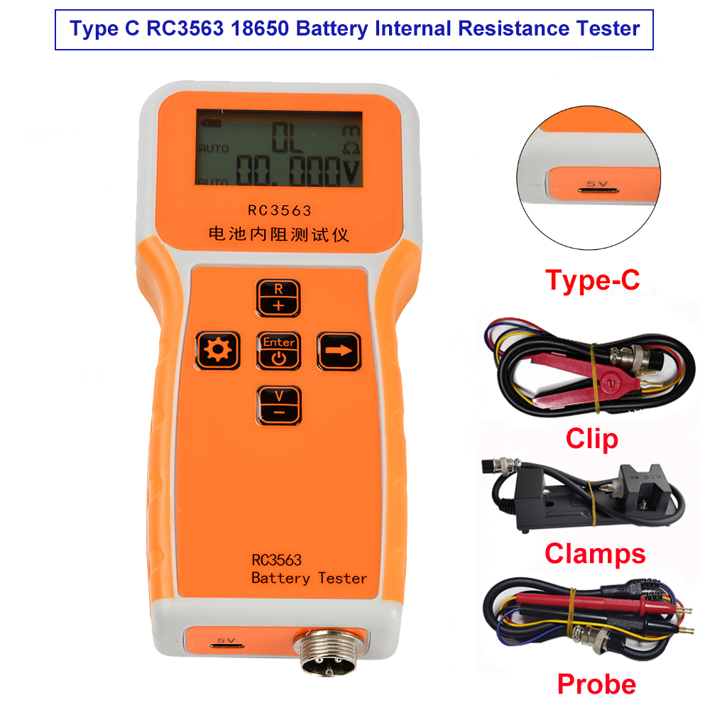 Battery Internal Resistance Tester Four Wire - RC3563 18650 akü voltajı dahili direnç