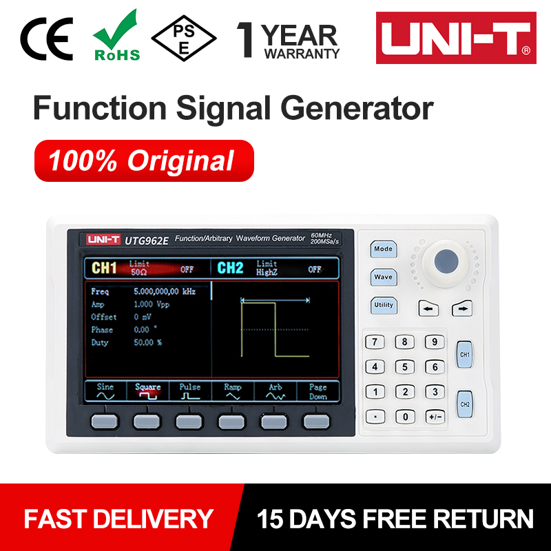 Dual Channel Arbitrary Waveform Function Generator 60Mhz - UNI-T UTG932E UTG962E Fonksiyon Sinyal Jeneratörü