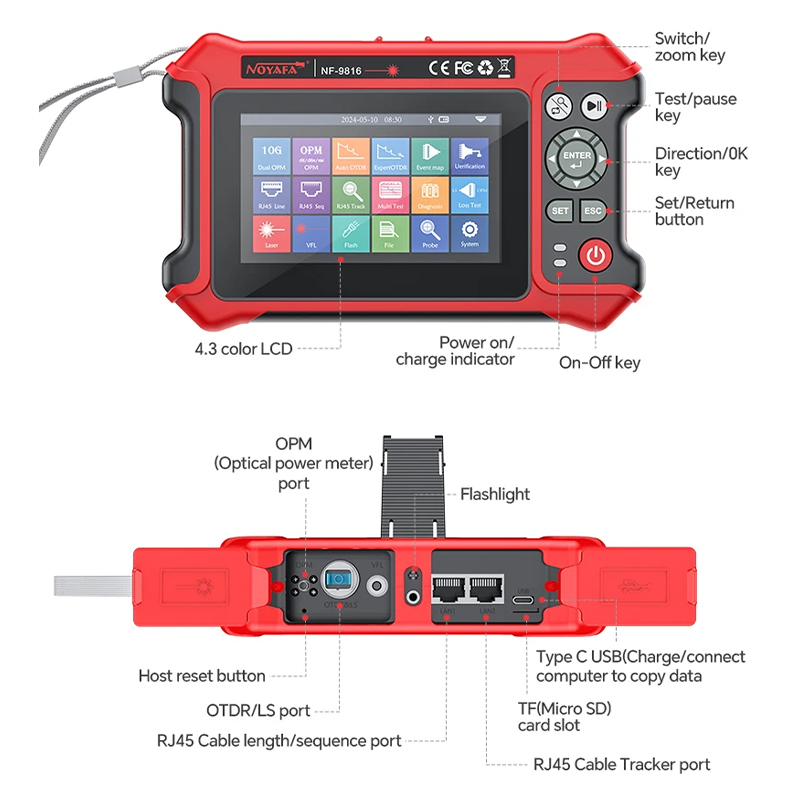 NOYAFA OTDR IPC Test Cihazı 13 - Optical Time Domain Reflectometer Otdr 1310 1550Nm incelemesi ve fiyatı