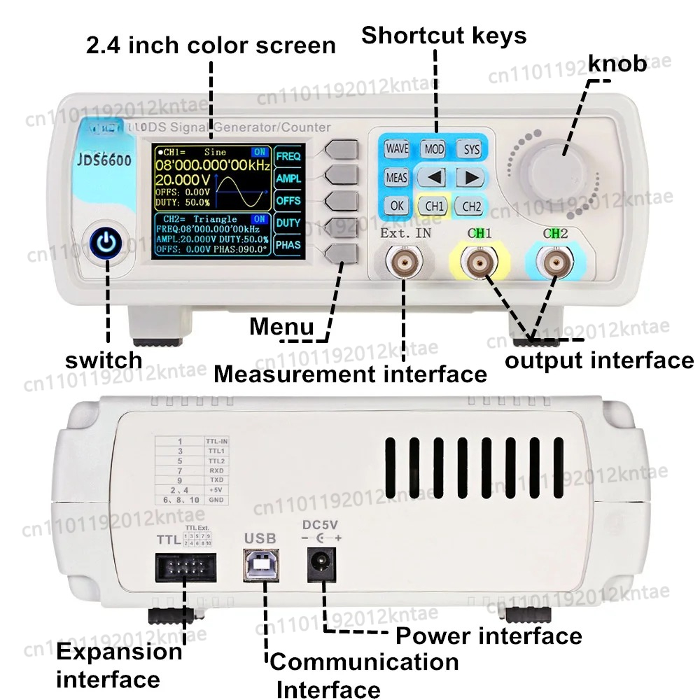 JDS6600 15/30/40/50/60MHz DDS  - Dual Channel Arbitrary Waveform Function Generator 60Mhz incelemesi ve fiyatı