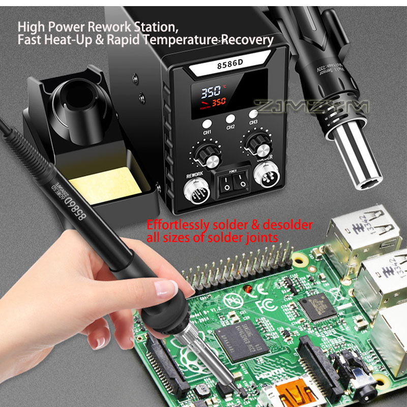 2'si 1 Arada Sıcak Hava Rework - Smd Rework Station Hot Air Soldering 2 In 1 incelemesi ve fiyatı