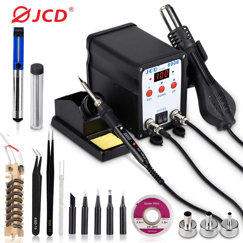 JCD lehimleme İstasyonu 2 IN 1 - Smd Rework Station Hot Air Soldering 2 In 1 incelemesi ve fiyatı