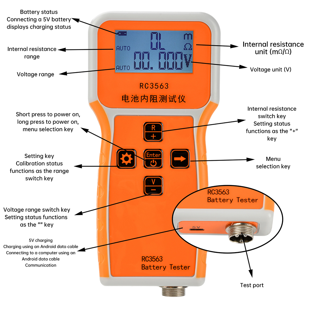 RC3563 18650 akü voltajı dahil - Battery Internal Resistance Tester Four Wire incelemesi ve fiyatı