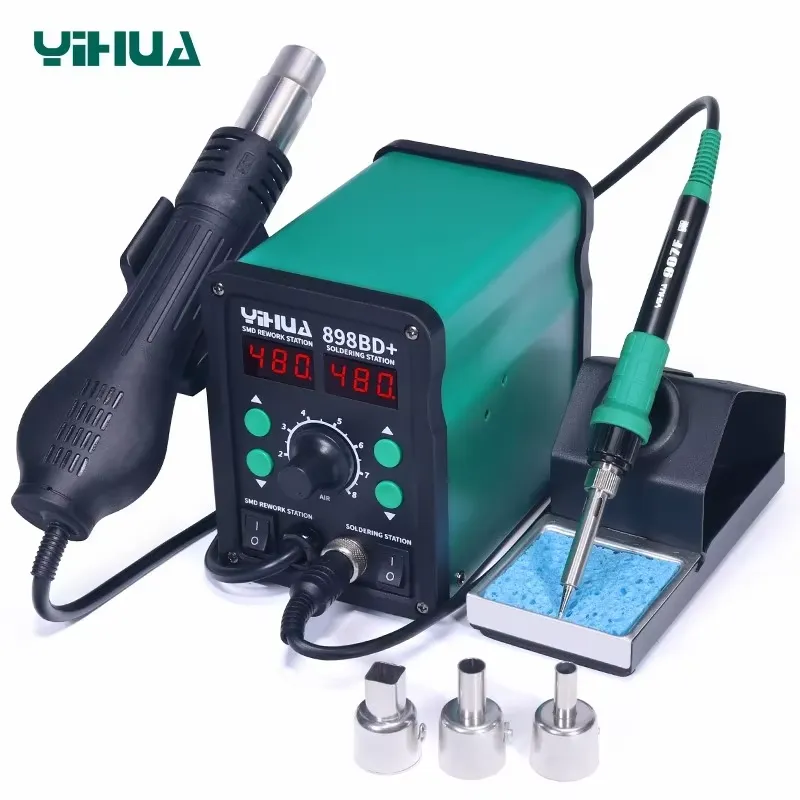 YIHUA 898BD+ 220V 2'si 1 Arada - Smd Rework Station Hot Air Soldering 2 In 1 incelemesi ve fiyatı
