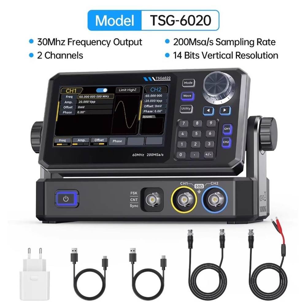 TSG6020 60MHz Çift Kanallı Fon - Dual Channel Arbitrary Waveform Function Generator 60Mhz incelemesi ve fiyatı